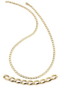 Firetti Damen Goldkette "Schmuck Geschenk Gold 333 Panzerkettengliederung, ca. 3,7 mm breit", 50, Gelbgold 333, B: 3,7mm, gold, Gelbgold 333,