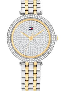 Tommy Hilfiger Damen Quarzuhr "NATALIE", silber, Armbanduhren, Armbanduhr, Damenuhr, Edelstahlarmband, analog, Glaskristalle