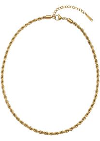 Firetti Damen Collier "Schmuck Geschenk Halsschmuck Halskette Kordelkette", Edelstahl, L: 47cm B: 4mm, gold, Edelstahl, B:4mm, Halsketten, Made in