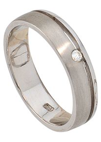 Jobo Damen Diamantring, 52, P1 = bei 10-facher Vergrößerung erkennbare Einschlüsse, Silber 925 (Sterlingsilber)-Diamanten, silber, Silber 925
