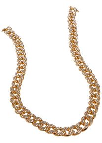 Urban Classics Damen Edelstahlkette "Urban Classics Unisex Heavy Necklace With Stones", one size, gold, Halsketten