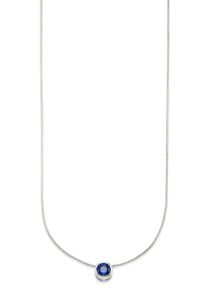 Bruno Banani Damen Kette mit Anhänger "Schmuck Geschenk Silber 925 Halsschmuck Halskette Schlangenkette Stein", Silber 925 (Sterlingsilber), L: 45cm,