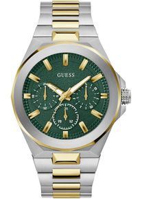 Guess Herren Multifunktionsuhr "DASHBOARD", silber, Armbanduhren, Quarzuhr, Armbanduhr, Herrenuhr, Datum, 12/24-Std.-Anzeige