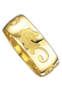Firetti Trauring "Schmuck Geschenk Gold 375 Hochzeit Ehering Trauring "LIEBE"", 18, Gelbgold 375, 7mm, gold, Gelbgold 375, Fingerringe, Made in
