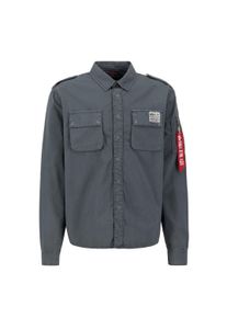 Herren Oversize-Shirt "Alpha Industries Men - Shirts Urban Military Shirt", grau, Gr. L, Alpha Industries, Obermaterial: 100% Baumwolle, Shirts
