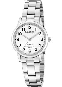 Calypso Watches Damen Quarzuhr "Basic", silber, Armbanduhren, Armbanduhr, Damenuhr, Edelstahlarmband, analog