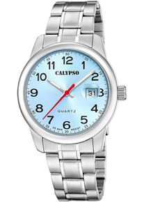 Calypso Watches Herren Quarzuhr "Basic", silber, Armbanduhren, Armbanduhr, Herrenuhr, Edelstahlarmband, analog, Tag