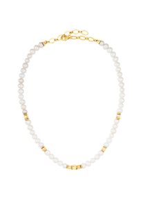 JULIE JULSEN Damen Kette mit Anhänger "925/- Sterling Silber vergoldet Perlen", 45cm, Silber 925 (Sterlingsilber), L: 45cm, gold, Silber 925