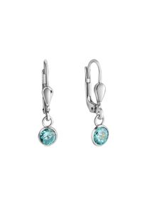 Vivance Damen Paar Ohrhänger "925-Sterling Silber rhodiniert Zirkonia", ONE-SIZE, Silber 925 (Sterlingsilber), blau, Silber 925 (Sterlingsilber),