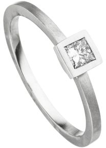 Jobo Damen Fingerring "Ring mit Diamant 0,20 ct.", 60, SI = kleine Einschlüsse, Platin 950-Diamanten, grau, Platin 950, Diamanten, Fingerringe, 950
