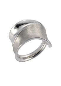 Vivance Damen Fingerring "925 Silber rhodiniert glanz matt", 054 (17,2), Silber 925 (Sterlingsilber), weiß, Silber 925 (Sterlingsilber), Fingerringe