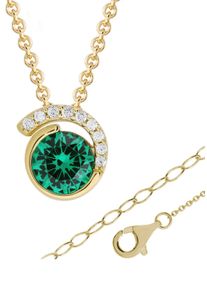 Firetti Damen Kette mit Anhänger "Schmuck Geschenk Silber 925 Halsschmuck Halskette Ankerkette Kreis", Silber 925 (Sterlingsilber), L: 47cm B: 1,1mm,
