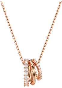 Swarovski Damen Kette mit Anhänger "Schmuck Geschenk Halskette Hyperbola, 5701494", Metall, L: 45cm, rosa, Metall, Halsketten, mit Swarovski Zirkonia