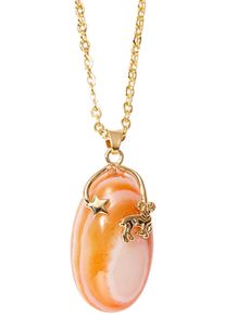 Firetti Damen Kette mit Anhänger "Schmuck Geschenk Halsschmuck Anker/Halskette Sternzeichen Geburtsstein", Widder, Edelstahl, L: 50cm B: 2mm, gold,