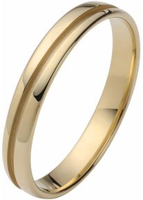 Firetti Trauring "Schmuck Geschenk Gold 375 Hochzeit Ehering "LIEBE"", 21, ohne Brillanten, Gelbgold 585, 3,5mm, gold, Gelbgold 585, Fingerringe,