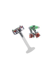 Adelia´s ADELIA ́S Damen Dehnschnecke "Piercing Ohrpiercing", bunt, modisch, Titan, Piercings, Teflon ist Allergiefrei und als Erstpiercing zugelassen