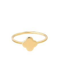 CAI CAÏ Damen Fingerring "925 Sterling Silber gelb vergoldet Clover Kleeblatt", 054 (17,2), Silber 925 (Sterlingsilber), gelb, Silber 925