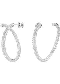 Swarovski Damen Paar Creolen "Schmuck Geschenk Dextera Ohrringe, 5695939", Metall, silber, Metall, Ohrringe, mit Swarovski Kristall