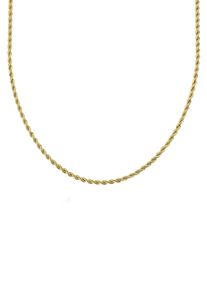 Firetti Damen Kette ohne Anhänger "Schmuck Geschenk Silber 925 Halsschmuck Halskette Kordelkette", 42, Silber 925 (Sterlingsilber), B: 2,7mm, gold,