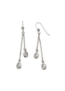 Vivance Damen Paar Ohrhaken "925 Sterling Silber Zirkonia", ONE-SIZE, Silber 925 (Sterlingsilber), weiß, Silber 925 (Sterlingsilber), Ohrringe
