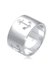 Elli Damen Fingerring "Anker Bandring 925 Silber", 56mm, ohne Stein, Silber 925 (Sterlingsilber), 11mm, silber, Silber 925 (Sterlingsilber),