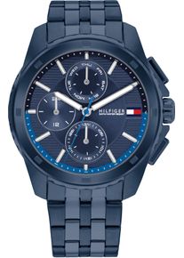 Tommy Hilfiger Herren Multifunktionsuhr "WALKER", blau, Armbanduhren, Quarzuhr, Armbanduhr, Herrenuhr, Datum, Edelstahlarmband