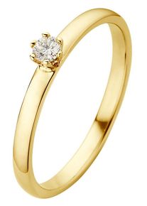 Phoenix PHÖNIX Damen Fingerring "Schmuck Geschenk Gold 333 Fingerring Damenring Solitär LIEBE", 53, 0,1 ct SI = kleine Einschlüsse, Gelbgold 333-Diamanten,