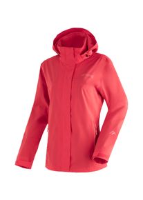 Maier Sports Damen Outdoorjacke "Metor rec W", rot, Gr. 42, 100% Polyester, Jacken, Damen Regenjacke wasserdicht mit Kapuze, 2 Taschen außen,