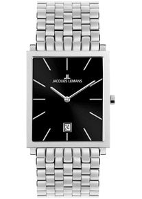 Jacques Lemans Damen Quarzuhr "Nizza", silber, Armbanduhren, Armbanduhr, Damenuhr, Herrenuhr, Datum, Edelstahlarmband