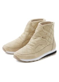 Lascana Damen Stiefelette, Gr. 43, beige, Obermaterial: 100% Lederimitat. Futter: 100% Textilmaterial. Decksohle: 100% Textilmaterial. Laufsohle: