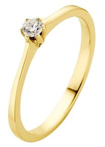 Phoenix PHÖNIX Damen Fingerring "Schmuck Geschenk Gold 333 Fingerring Damenring Solitär LIEBE", 51, 0,1 ct SI = kleine Einschlüsse, Gelbgold 333-Diamanten,