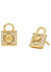 Michael Kors Damen Paar Ohrstecker "PREMIUM, SCHLOSS, MKC1628AN", Silber 925 (Sterlingsilber), gold, Silber 925 (Sterlingsilber), Ohrringe, mit