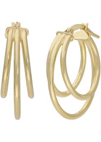 Firetti Damen Paar Creolen "Schmuck Geschenk Gold 375 Ohrschmuck Ohrringe", Gelbgold 375, gold, Gelbgold 375, Ohrringe