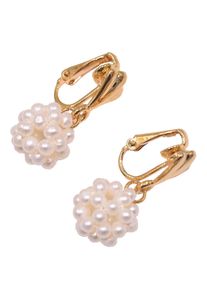 Firetti Damen Paar Ohrhänger "Schmuck Geschenk Ohrschmuck Patentbrisur Perlen", Messing-Perlen, gold, Messing, Perlen, Ohrringe, Made in Germany -