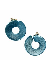 DeMarie Damen Paar Ohrstecker "eloxiertes Aluminium hellblau", blau, Metall, Ohrringe