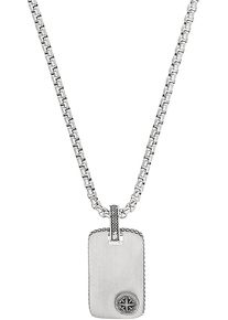 s.Oliver Herren Kette mit Anhänger "Kompassmotiv, 2037997", Edelstahl, L: 60cm B: 1,8mm, silber, Edelstahl, B:1,8mm, Halsketten