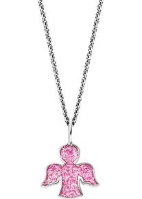 Herzengel Mädchen Kette mit Anhänger "Glitzerengel, HEN-GLITTERANGEL", Silber 925 (Sterlingsilber), L: 39cm B: 1,25mm, bunt, Silber 925