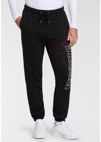 Lonsdale Herren Jogginghose "DARTFORD", schwarz, sportlich, Gr. 4XL, unifarben, Obermaterial: 60% Baumwolle, 40% Polyester, Hosen