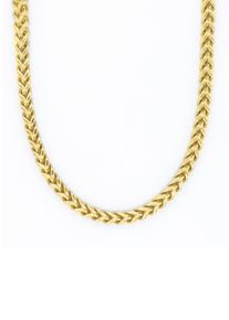 Firetti Damen Edelstahlkette "Schmuck Geschenk Doppelpanzerkettengliederung, 5 mm breit", 45, Edelstahl, B: 5mm, gold, Edelstahl, B:5mm, Halsketten,
