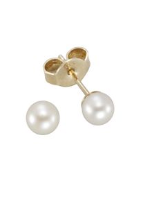 Vivance Damen Paar Ohrstecker "585 Gold Perlen 3,5-4mm", ONE-SIZE, Gold, gelb, Gold, Ohrringe