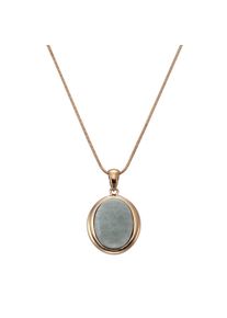ZEEme Damen Kette mit Anhänger "Silber 925 rhodiniert 42+5cm mit echtem Larimar", 42 + 5cm, Silber 925 (Sterlingsilber), L: 47cm B: 17.0mm, blau,