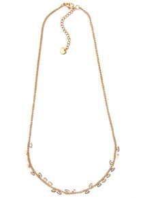 Firetti Damen Kette ohne Anhänger "Halsschmuck Panzerkette Auge", Metall, L: 45,5cm B: 1mm, gold, Metall, B:1mm, Halsketten