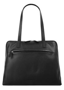 Betty Barclay Damen Shopper, schwarz, Leder, unifarben, Taschen, echt Leder