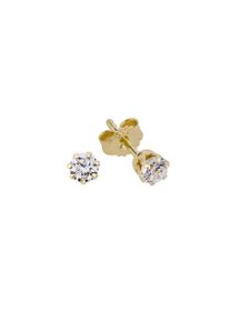 Vivance Damen Paar Ohrstecker "333 Gold 3,5mm Zirkonia", ONE-SIZE, Gold, gelb, Gold, Ohrringe