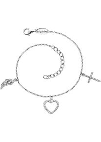 Engelsrufer Damen Armband "Glaube, Liebe & Hoffnung, ERB-FLH-ZI", Silber 925 (Sterlingsilber), silber, Silber 925 (Sterlingsilber), Armbänder, Made
