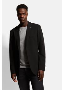 Bugatti Herren Sakko, schwarz, casual, Gr. 48, Fischgratmuster, 38% Polyamid, 35% Polyester, 27% Baumwolle, Sakkos, mit viel Bewegungsfreiheit