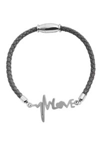 Adelia´s ADELIA ́S Damen Edelstahlarmband "Damen Armband Herzschlag aus Edelstahl 18 cm", 18, Edelstahl, silber, Edelstahl, Armbänder