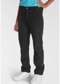 Icepeak Kinder Softshellhose "KABWE JR - für Kinder", schwarz, sportlich, Gr. 116, Softshell, Obermaterial: 97% Polyester, 3% Elasthan, Hosen, mit