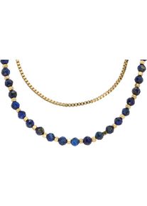 Fossil Damen Kette ohne Anhänger "Schmuck Geschenk Edelstahl All Stacked Up Bead, JA7246710, JA7247710", Edelstahl-Metall, L: 45,5cm B: 1,7mm, gold,