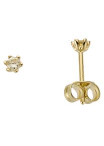 Firetti Damen Paar Ohrstecker "Schmuck Geschenk Gold 750 Ohrschmuck Solitär", 0,15 ct P2 = erkennbare Einschlüsse, Gelbgold 750-Diamanten, gold,
